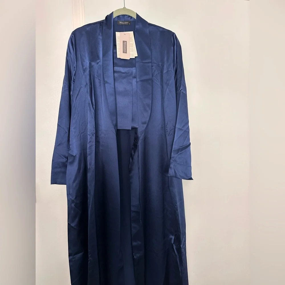 New La Perla SILK Navy Blue Women's Robe